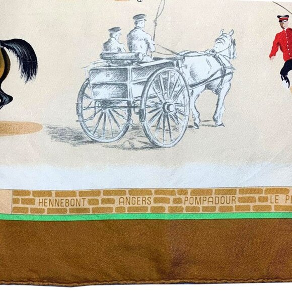 AUTHENTIC HERMES Vintage Les Haras Nationaux Equestrian Silk Scarf - Picture 8 of 11